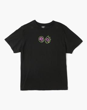 rick & morty back patch print t-shirt