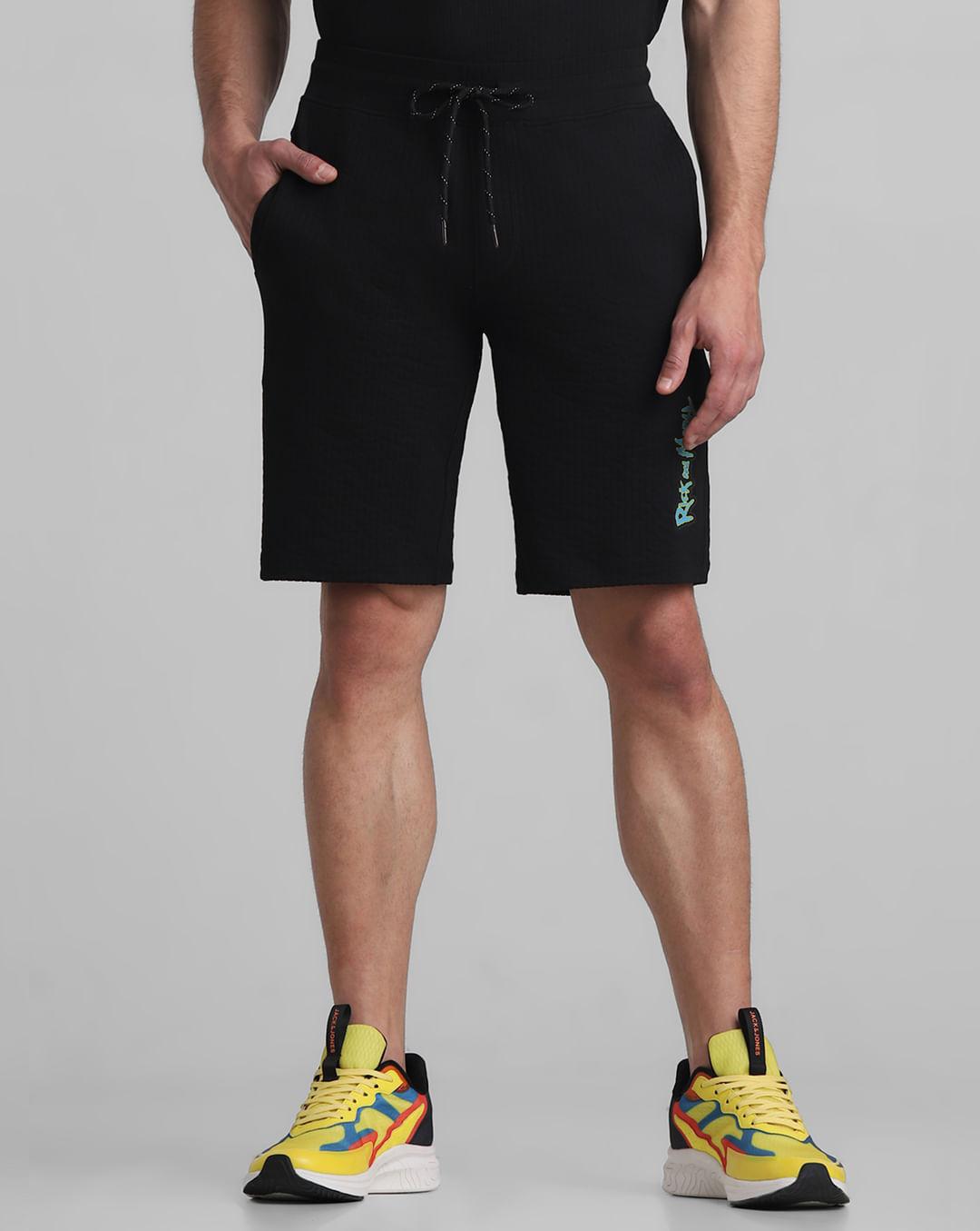 rick & morty black printed co-ord set shorts