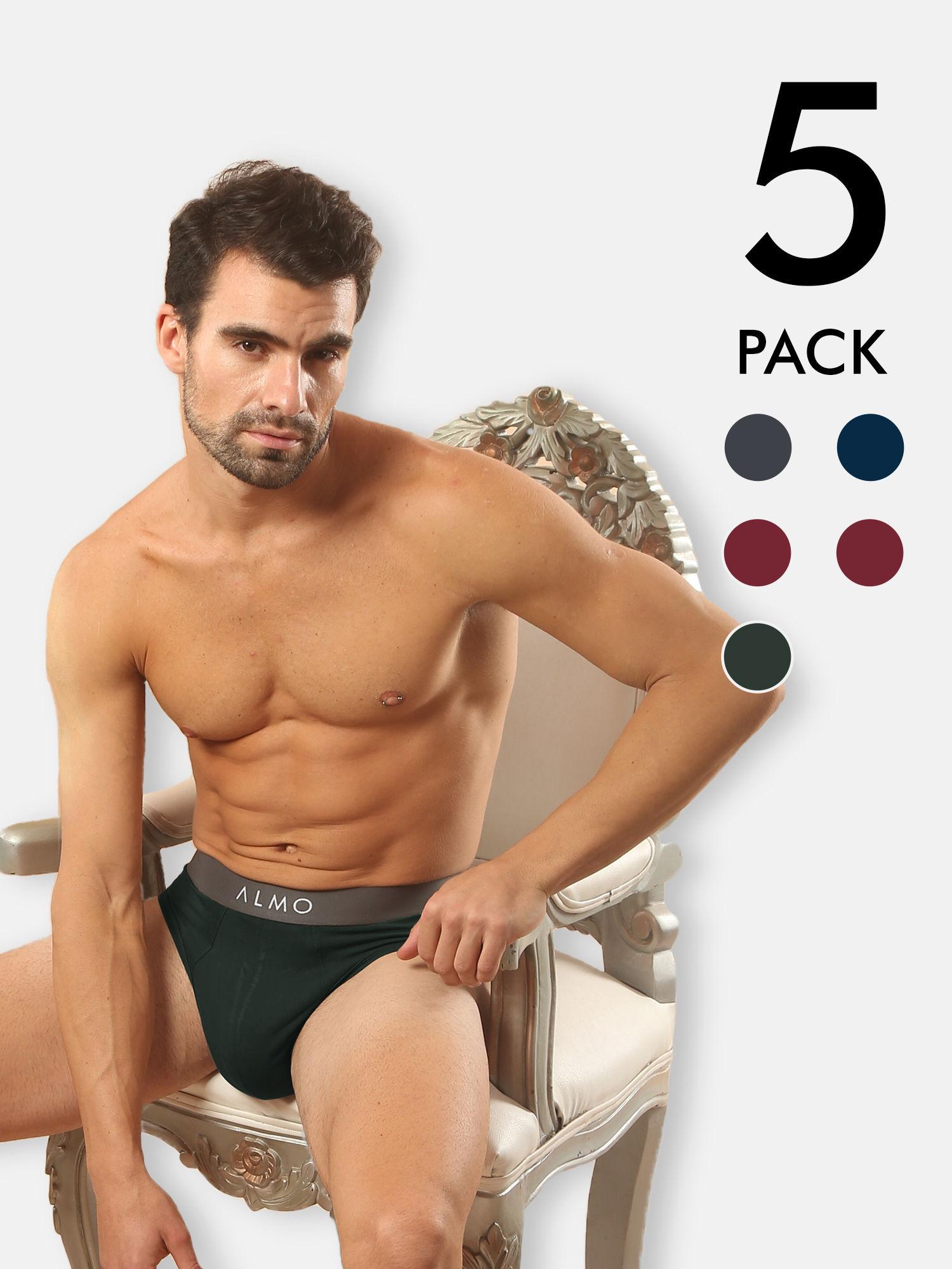 rico solid organic cotton brief (pack of 5)