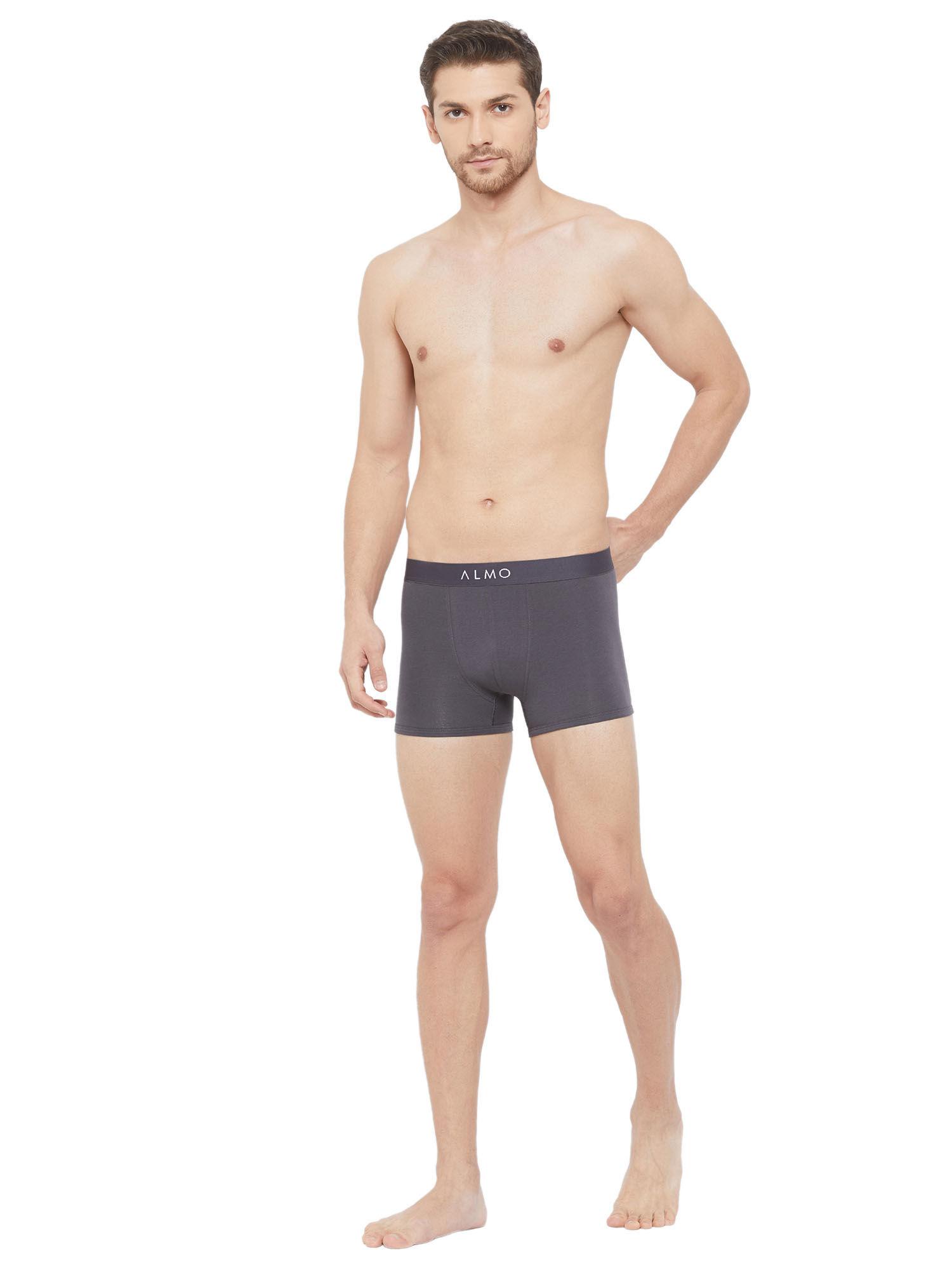 rico solid organic cotton trunk (pack of 5) - black - dark grey - wine - army green