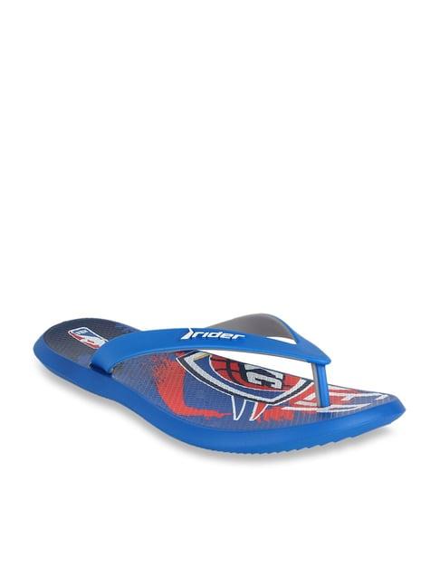 rider blue & red flip flops