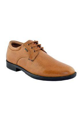rider genuine leather lace up mens sport shoes - tan