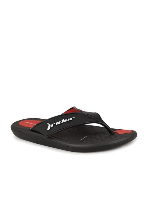 rider men's black flip flops