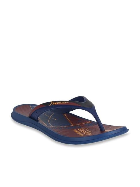 rider men's blue & black flip flops