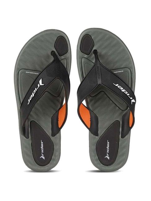 rider men's r line plus ii black & grey flip flops