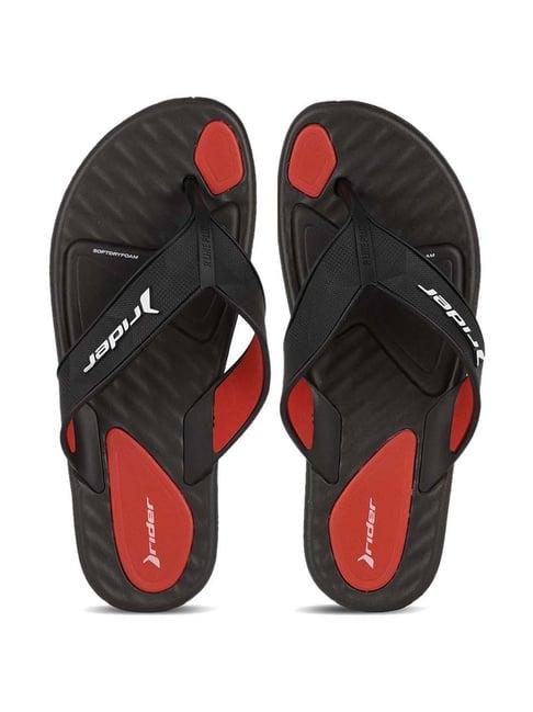 rider men's r line plus ii carbon black flip flops