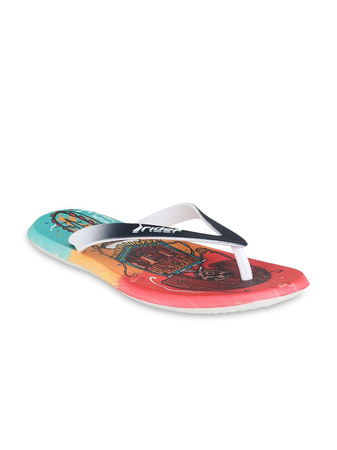 rider men multicoloured printed thong flip-flops