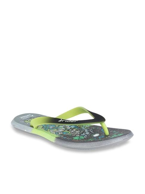 rider olive & grey flip flops