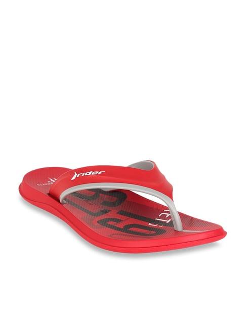 rider red & grey flip flops