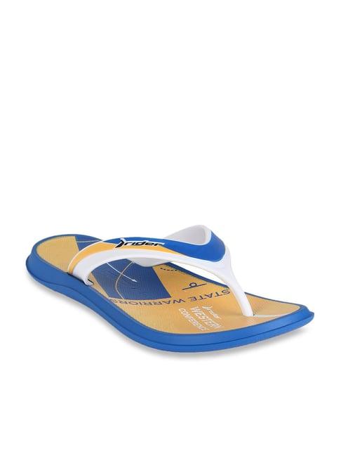 rider white & orange flip flops