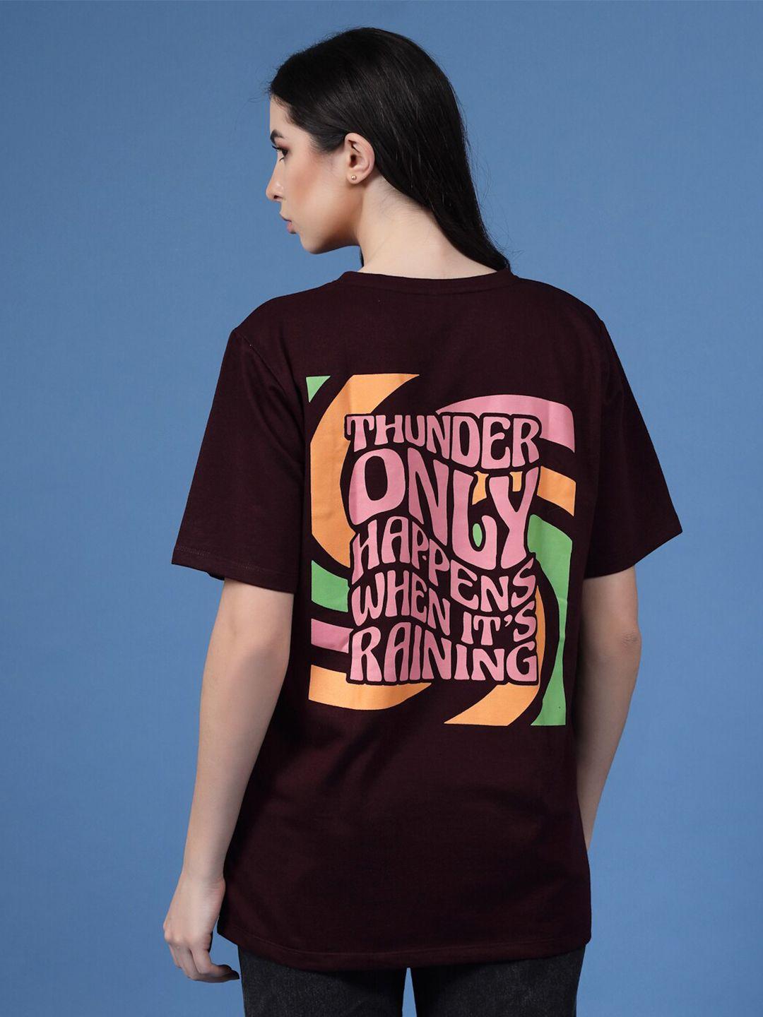 rigo typography printed oversized cotton t-shirt