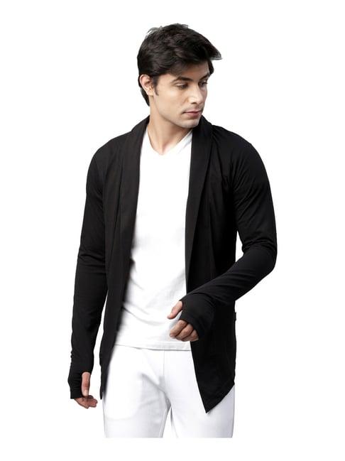 rigo black cotton slim fit shrug