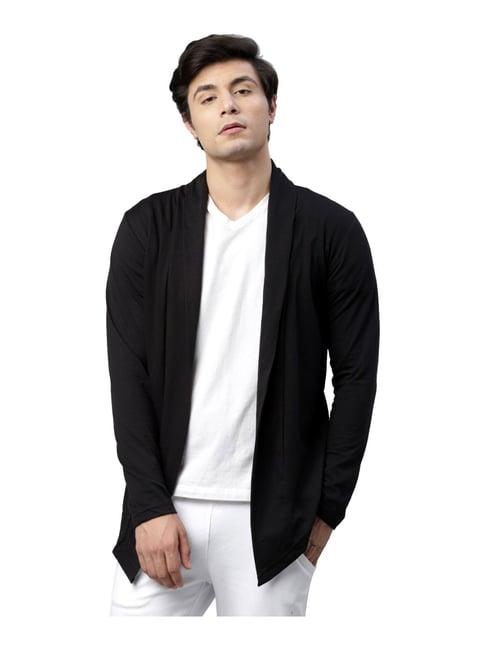 rigo black cotton slim fit shrug