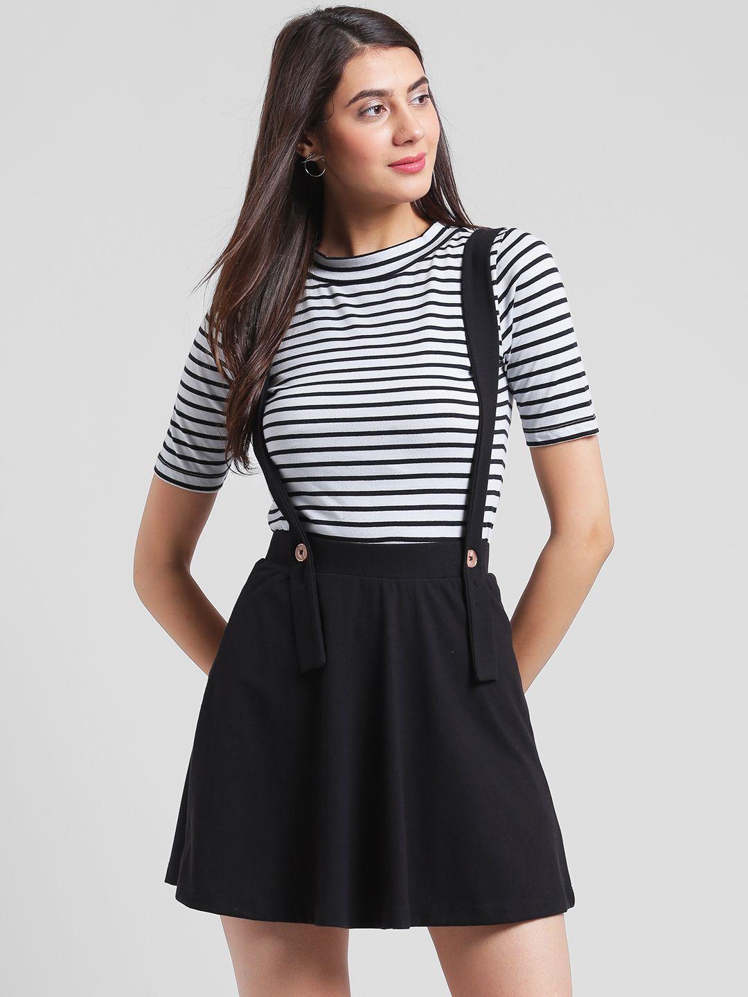 rigo black flared mini skirt