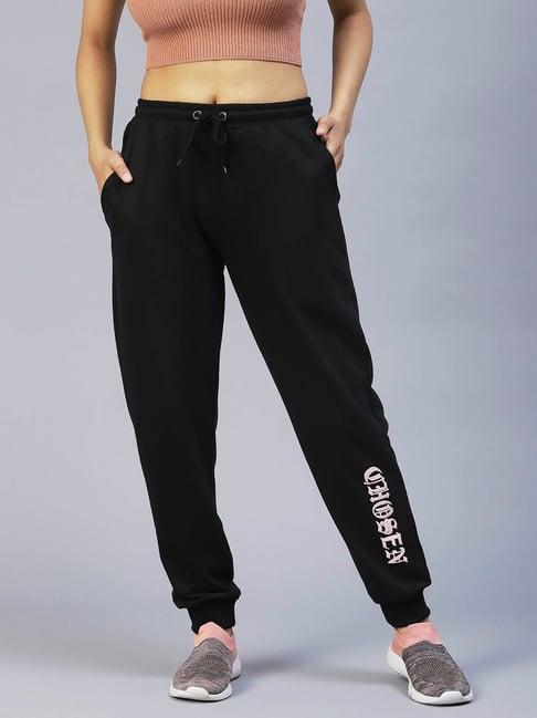 rigo black printed joggers