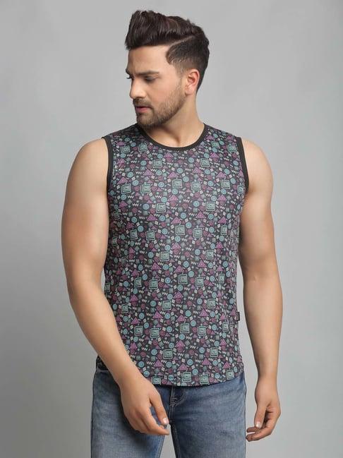 rigo black printed vest