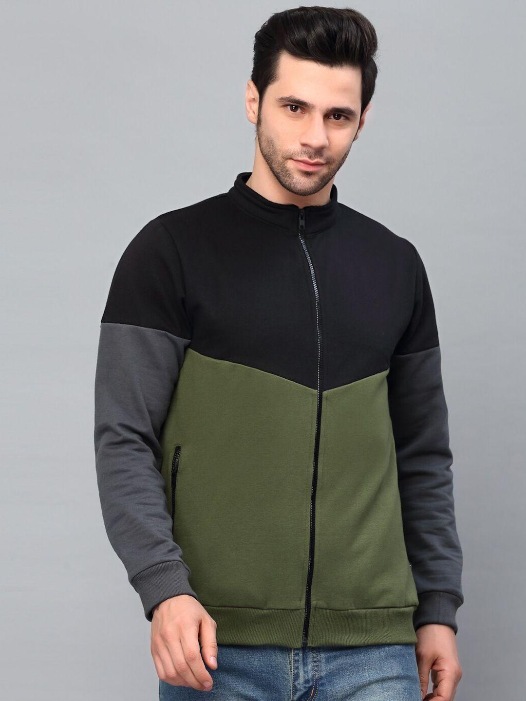 rigo colourblocked fleece bomber jacket