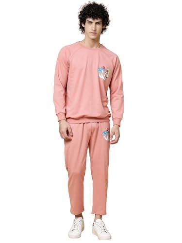 rigo cotton terry full sleeves oversized co-ord set for men | puff print track suit set for men | fashionable winter wear co-ord track suit set