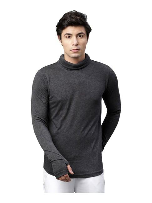 rigo dark grey cotton slim fit t-shirt