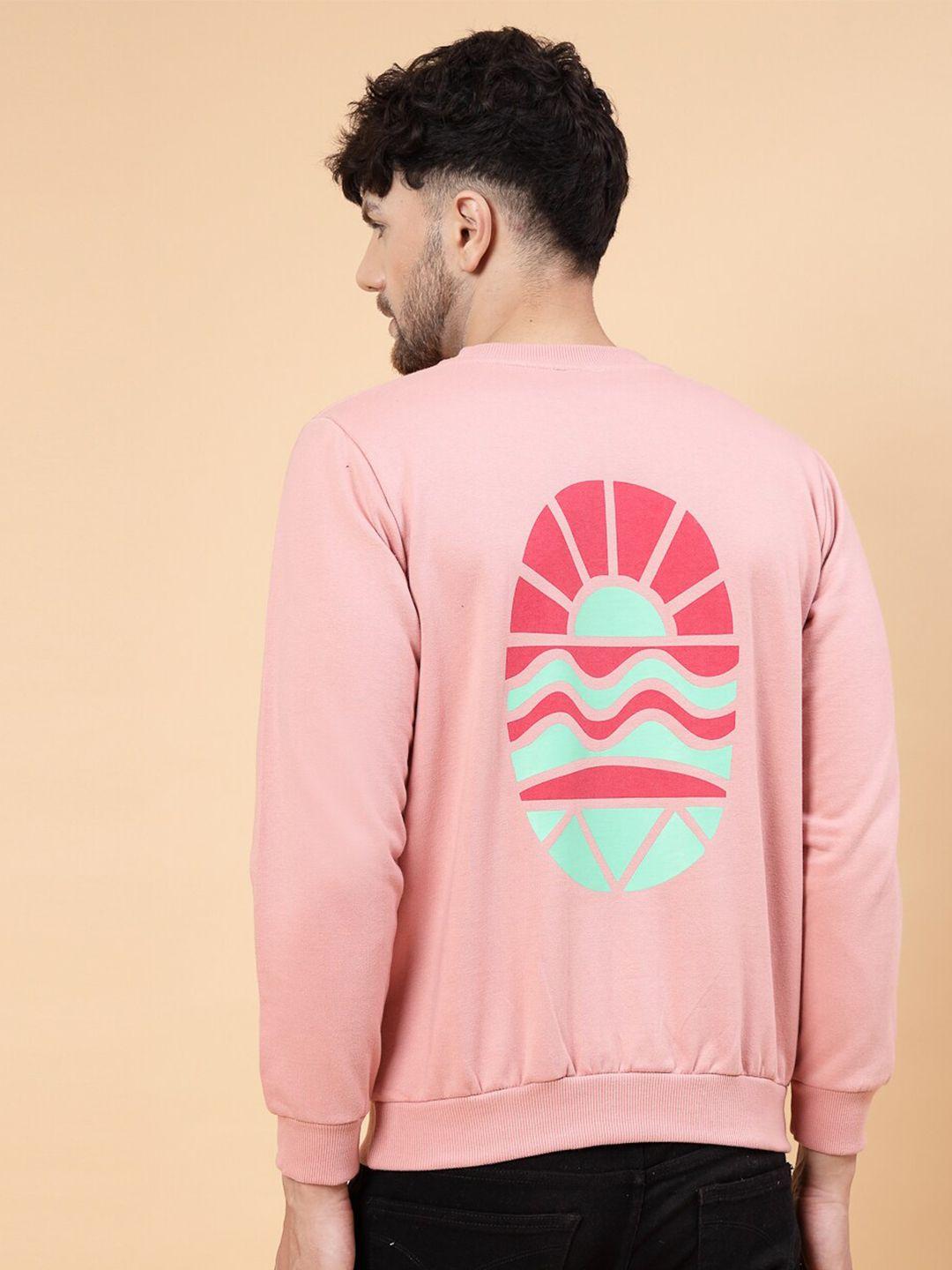 rigo graphic printed fleece pullover