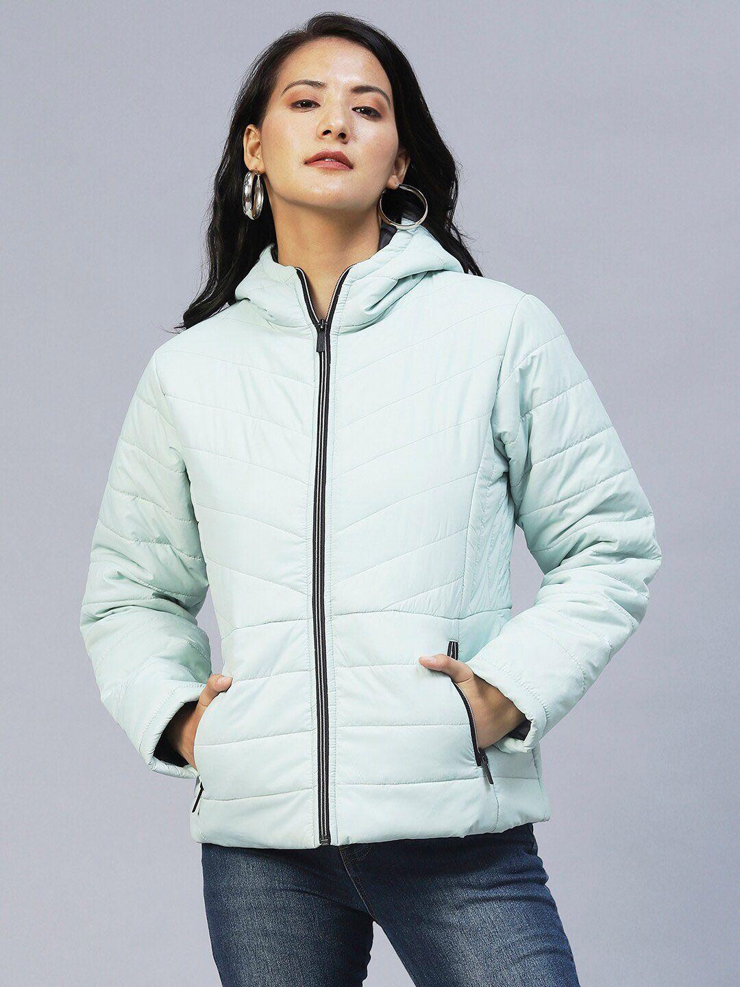 rigo hooded lightweight outdoor quilted jacket with zip detail