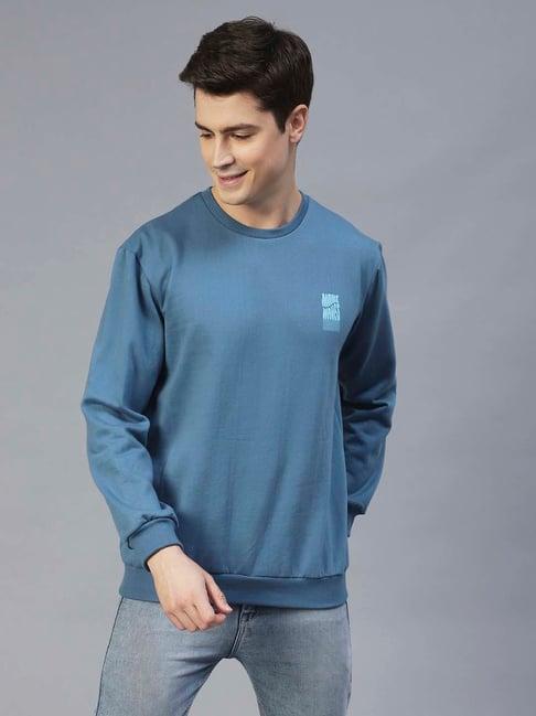 rigo light blue round neck oversize regular fit sweatshirt