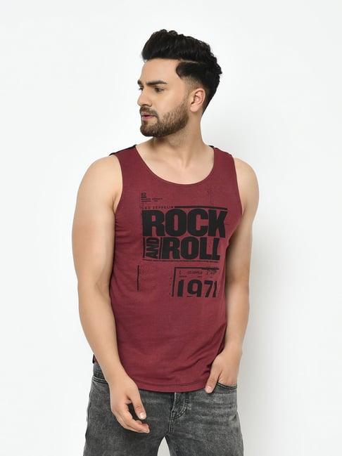 rigo maroon printed vest