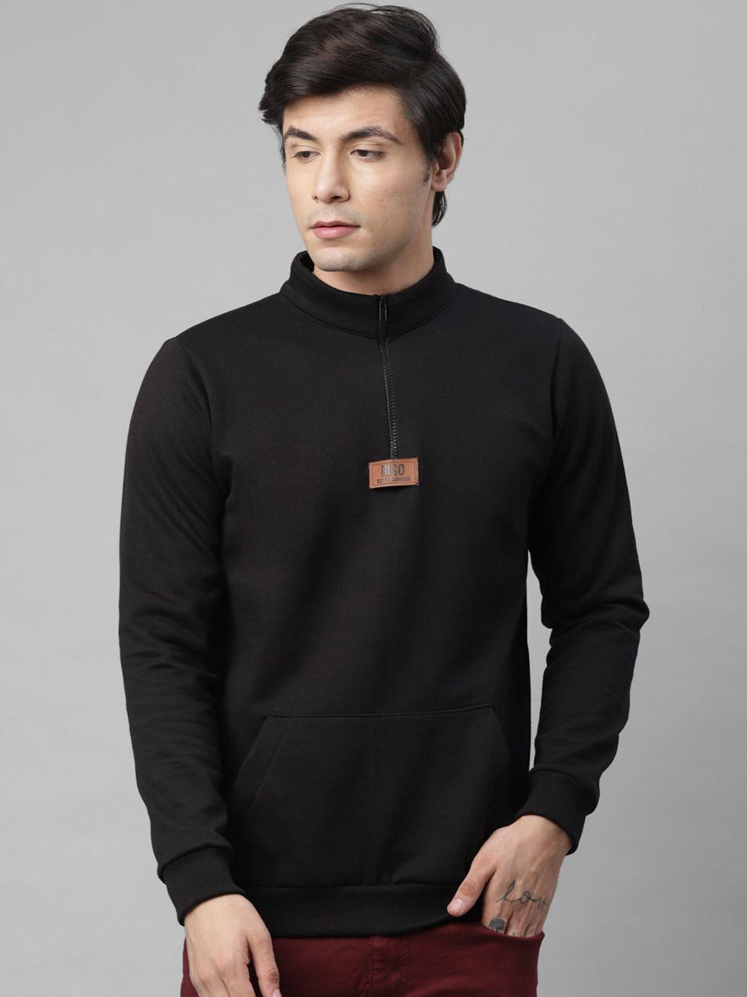 rigo men black fleece sweatshirt