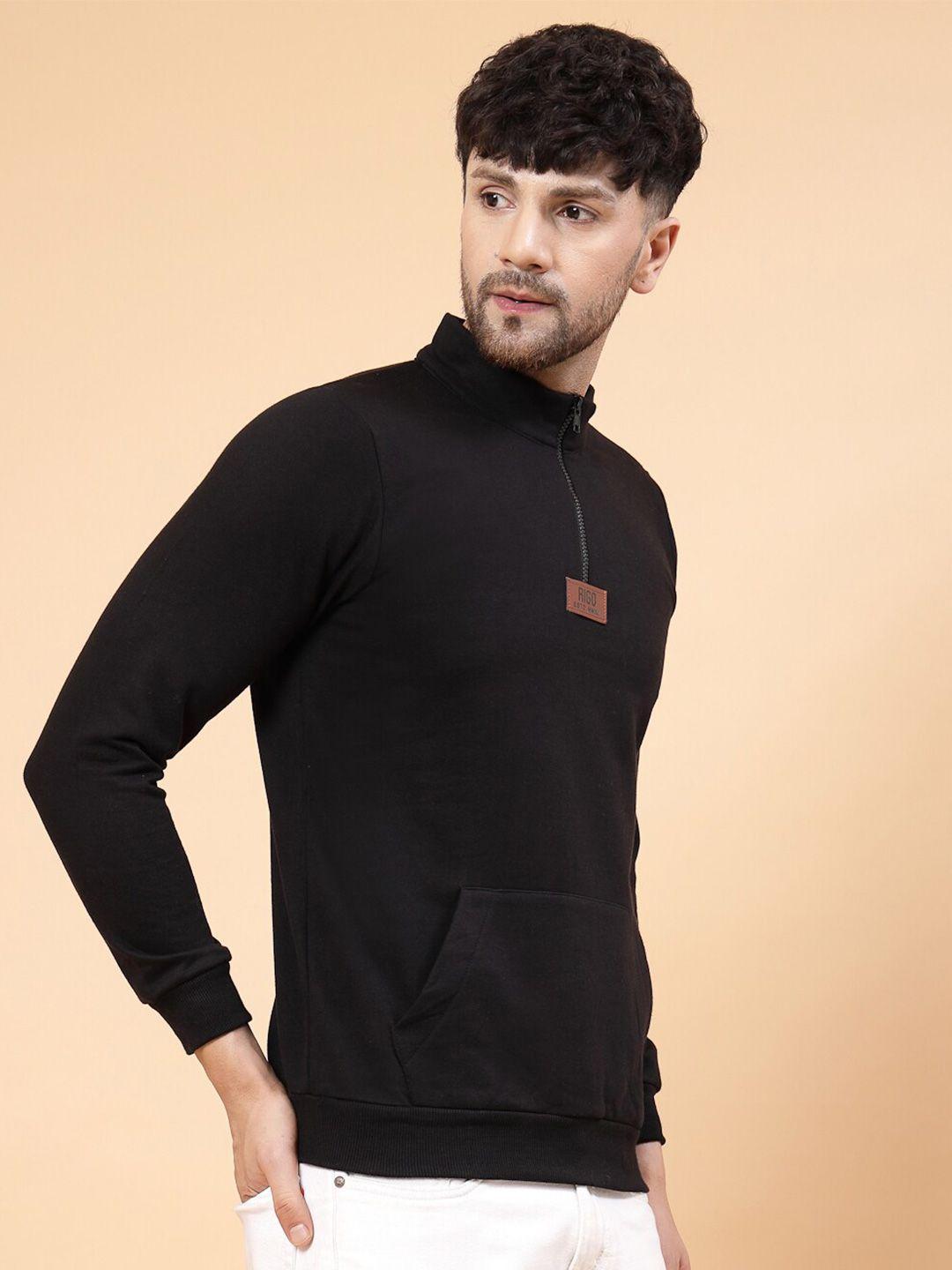 rigo mock collar fleece sweatshirt