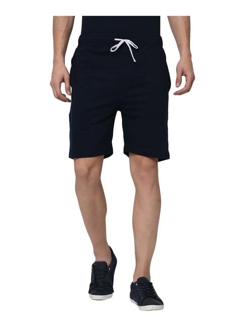 rigo navy cotton regular fit shorts