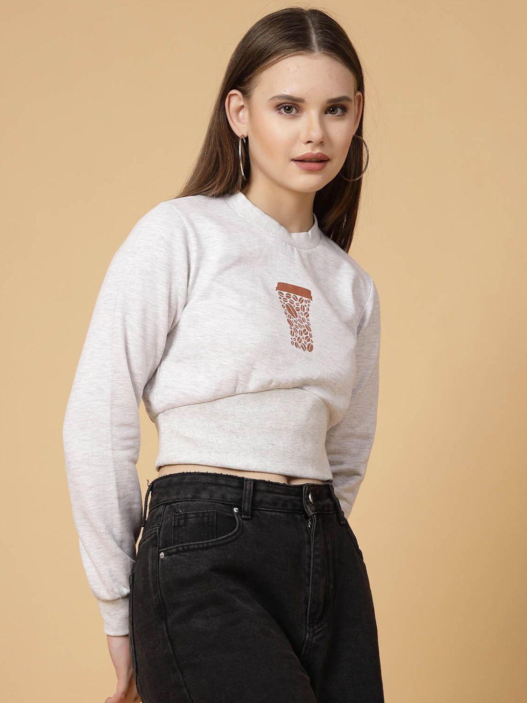 rigo printed crop sweatshirt