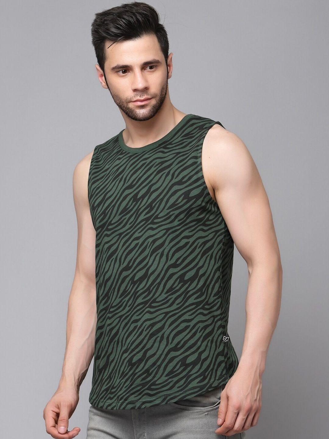 rigo printed slim-fit cotton basic vests