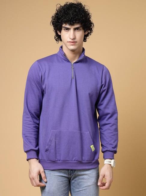 rigo purple boxy fit graphic print oversized sweatshirt