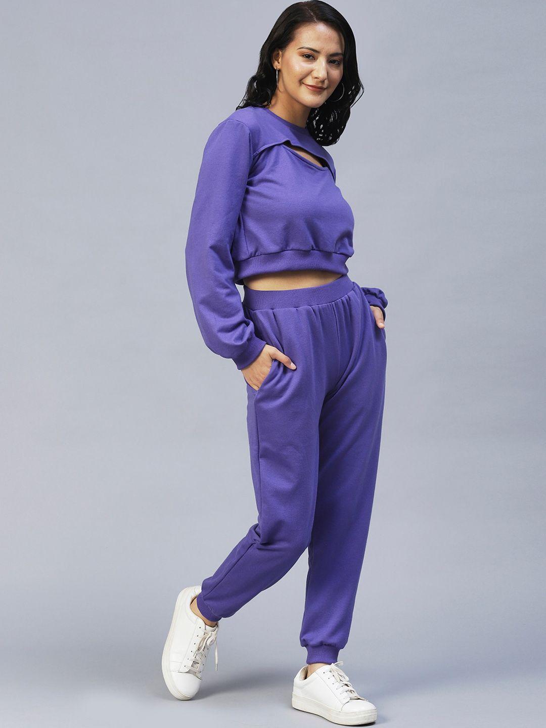 rigo round neck cut-out detail tracksuit