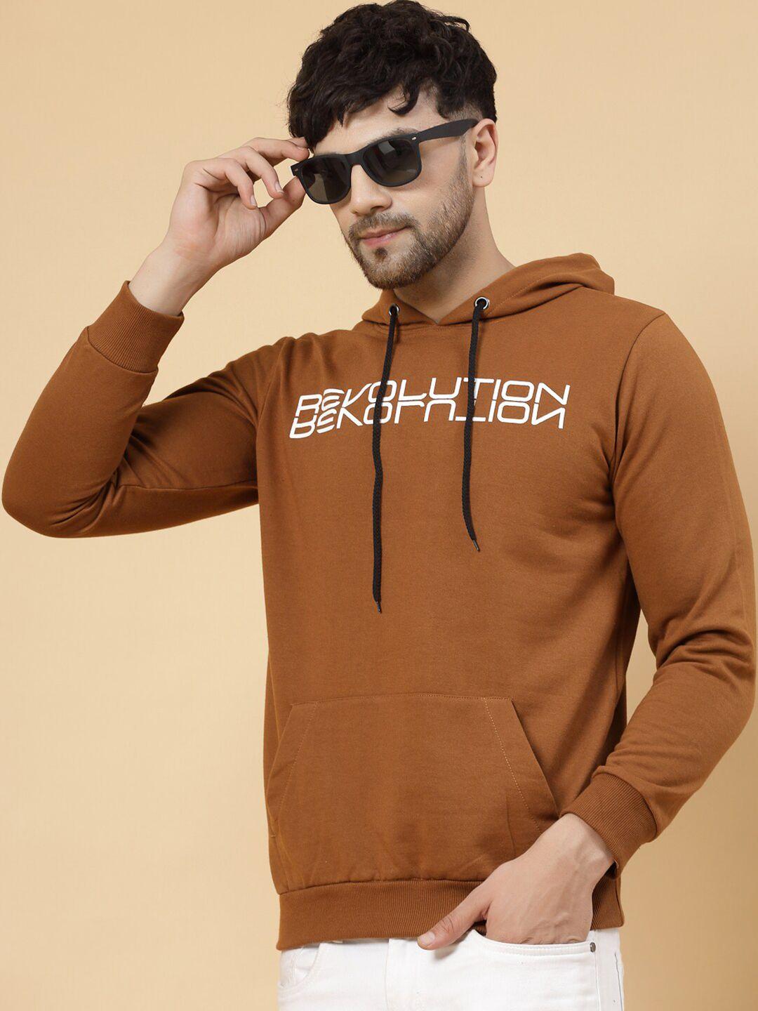 rigo typography printed hooded pullover