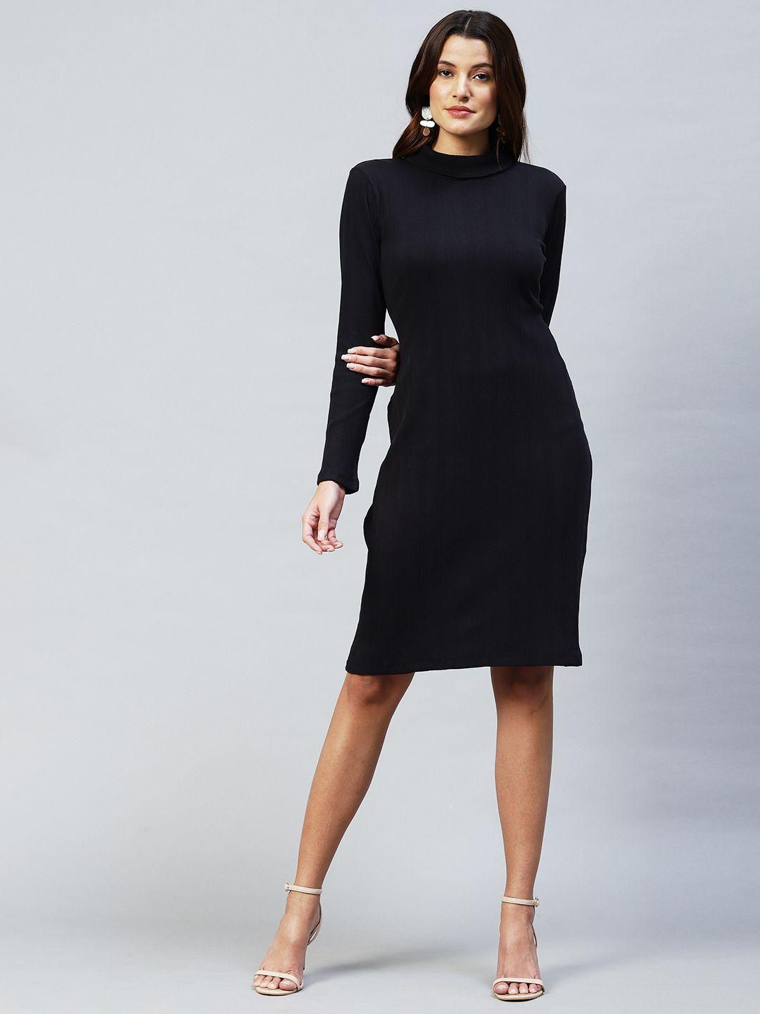 rigo women black sheath dress