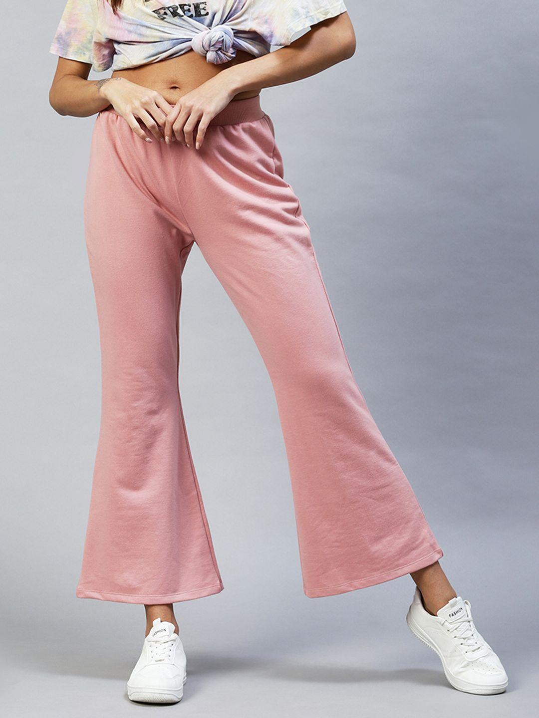 rigo women pink comfort slim fit trouser