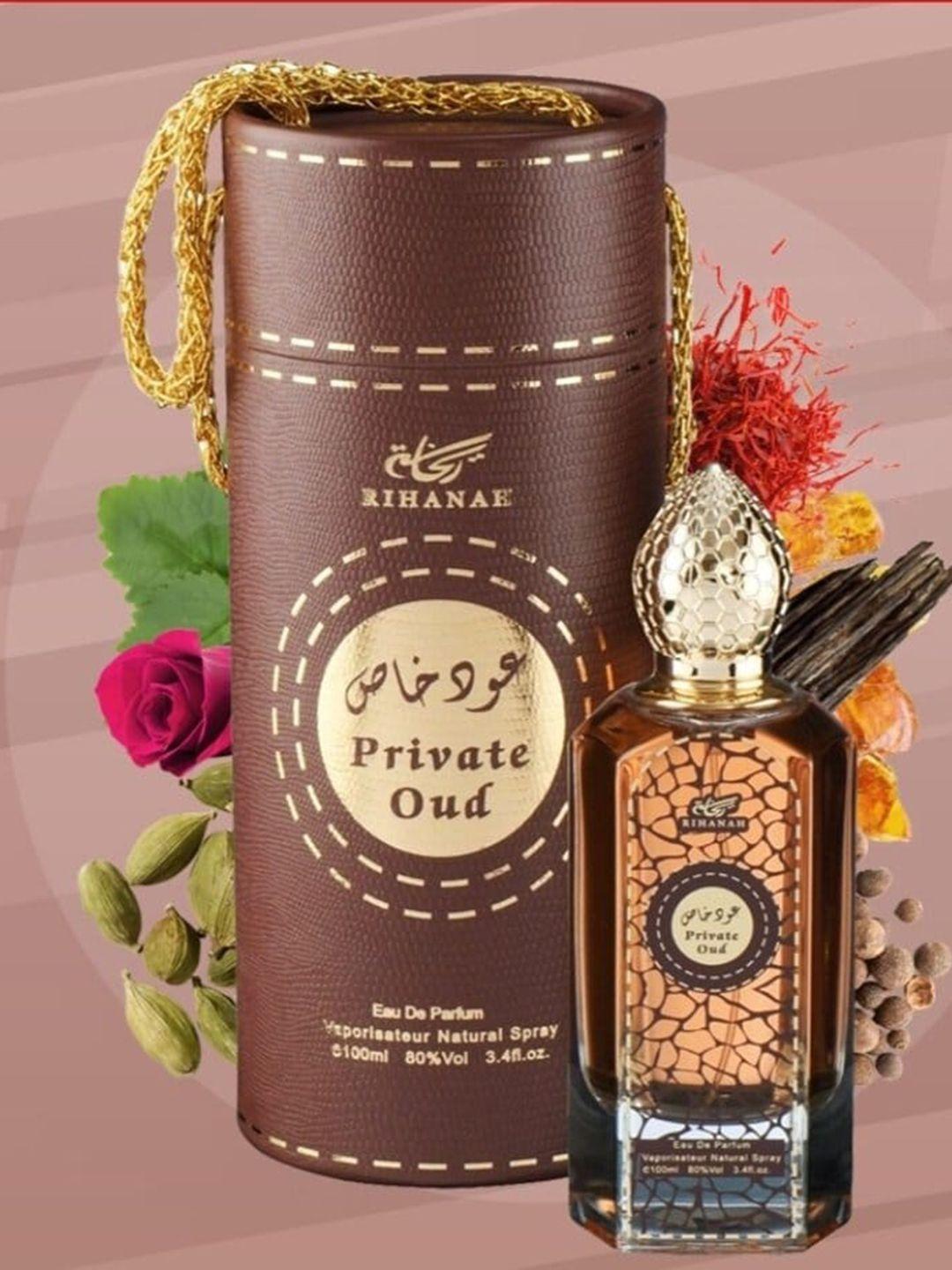 rihanah private oud eau de parfum natural spray - 100 ml