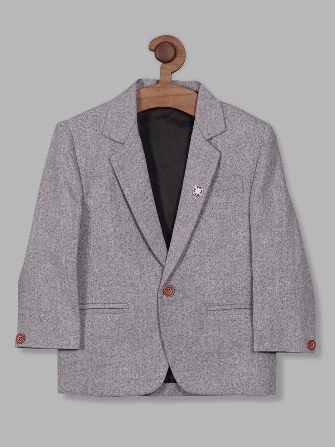 rikidoos boys tailored fit single breasted cotton blazer