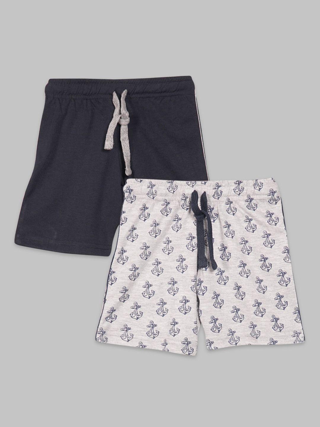 rikidoos boys pack of 2 printed cotton regular shorts