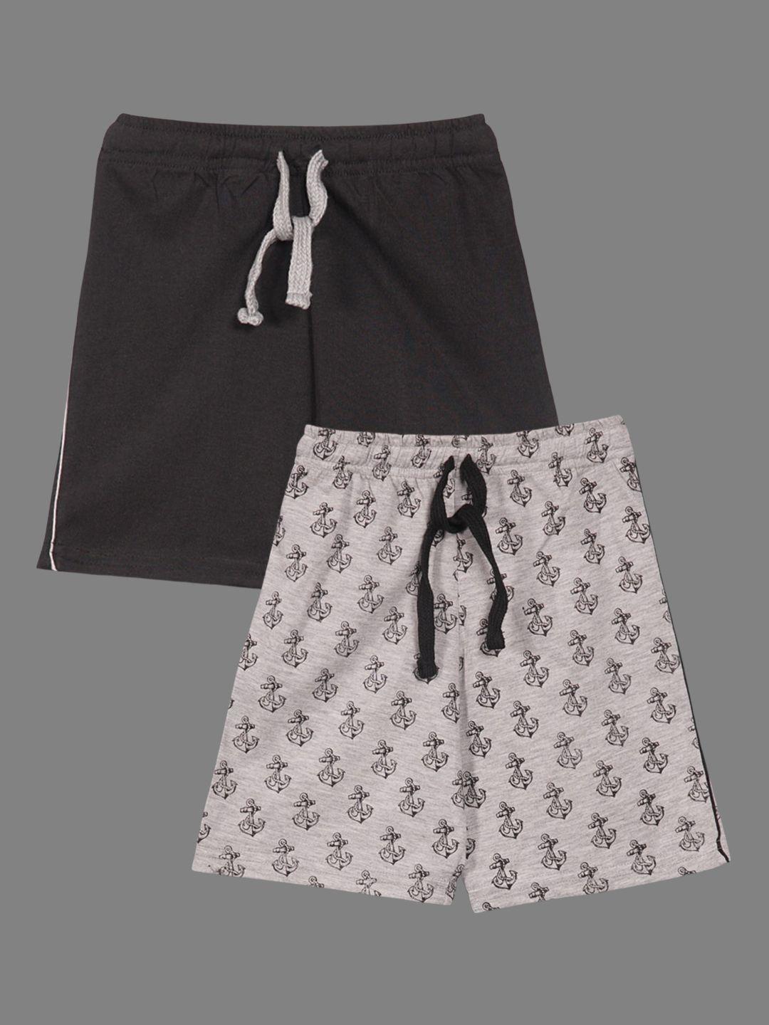 rikidoos boys pack of 2 printed cotton regular shorts