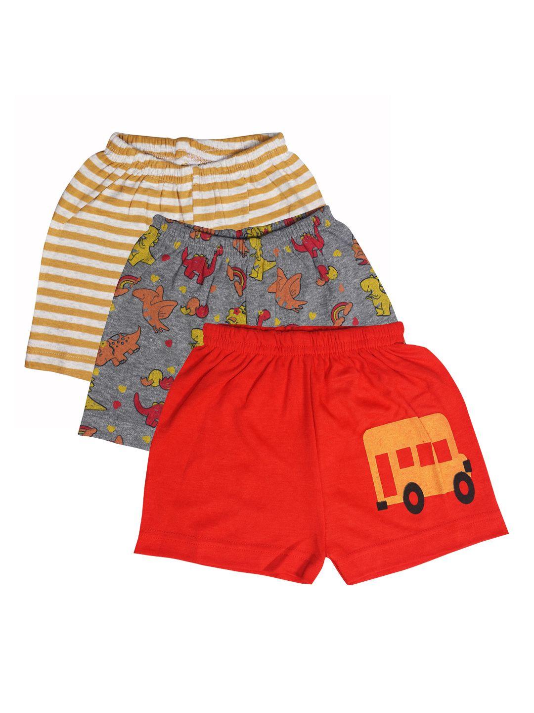 rikidoos boys pack of 3 multicoloured printed shorts