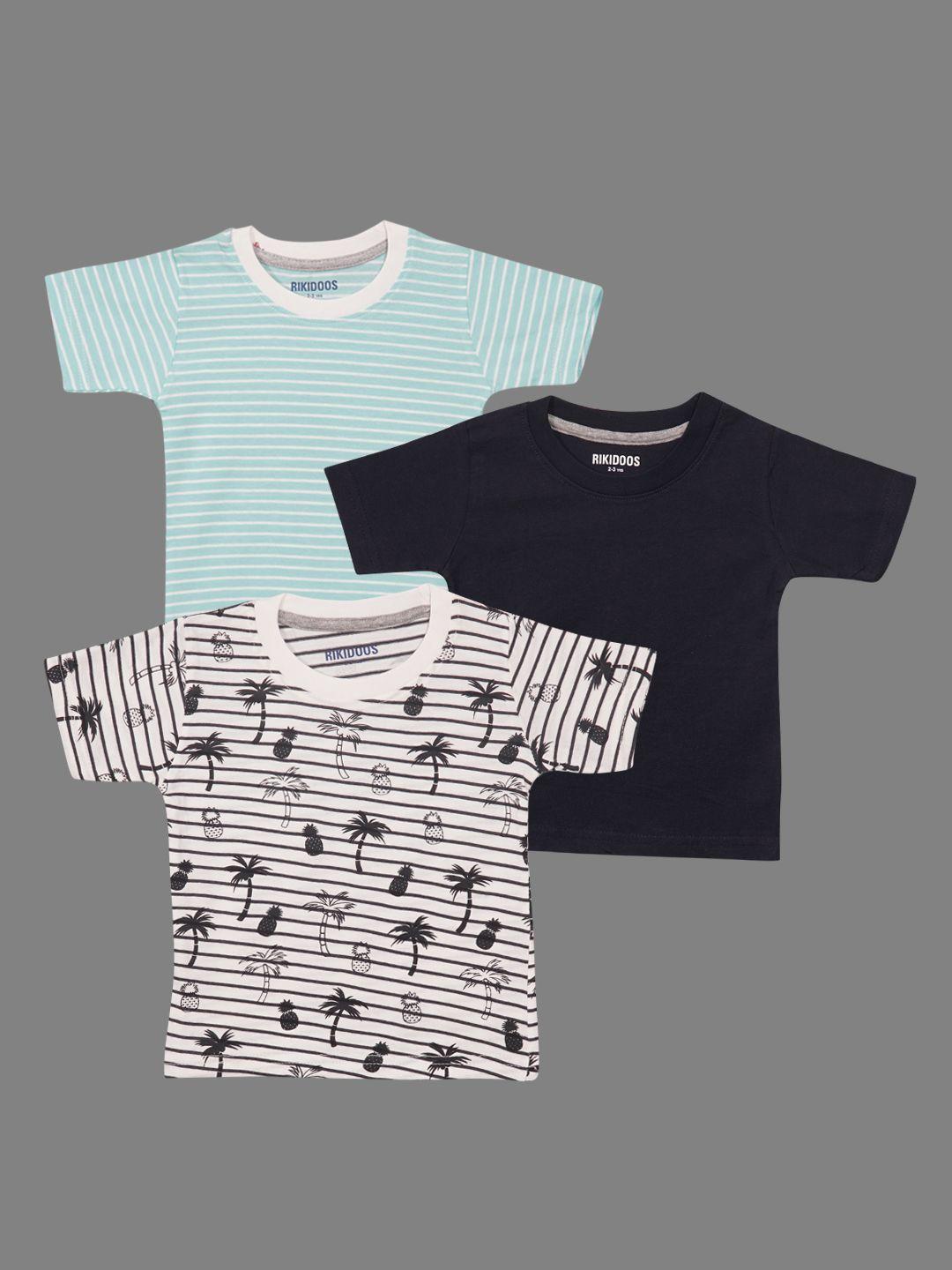 rikidoos boys pack of 3 striped t-shirts