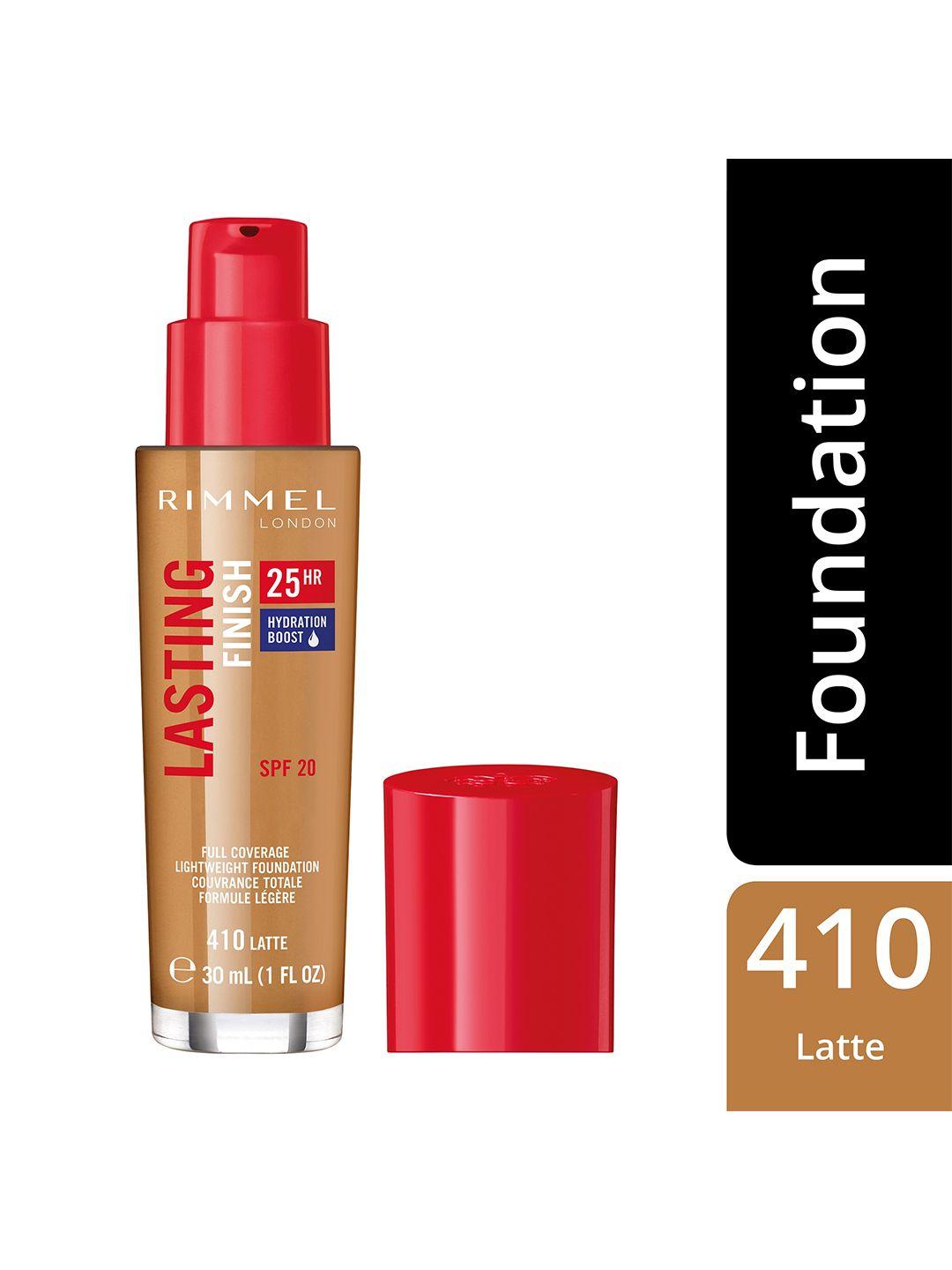 rimmel london lasting finish 25 hour foundation with spf 20 - latte 410 - 30 ml