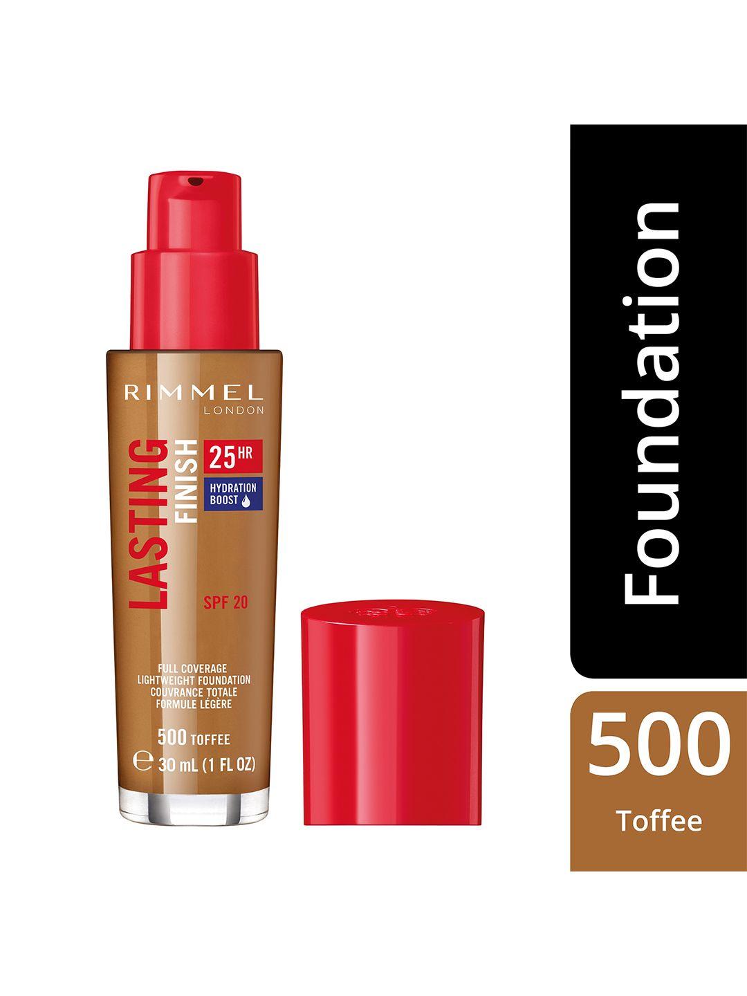 rimmel london lasting finish 25 hr hydration boost spf 20 foundation 30 ml - toffee 500