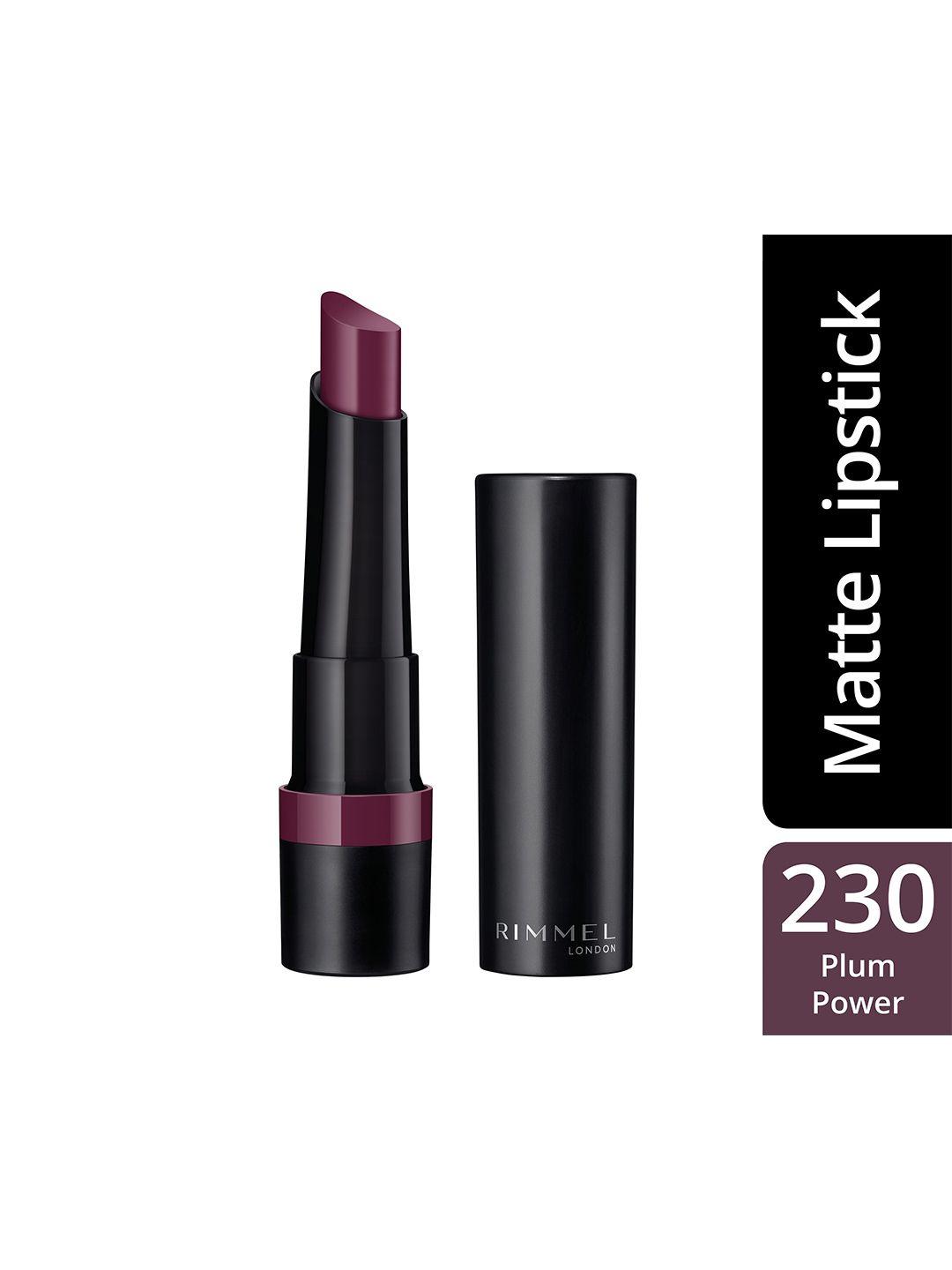 rimmel london lasting finish matte lipstick - plum power 230 2.3 g