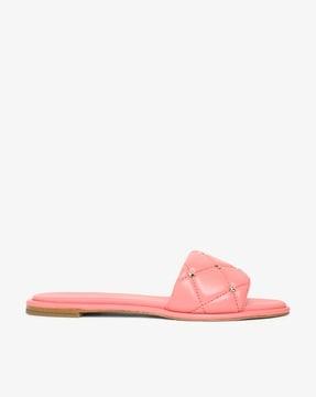 rina studded quilted slip-on slide sandals