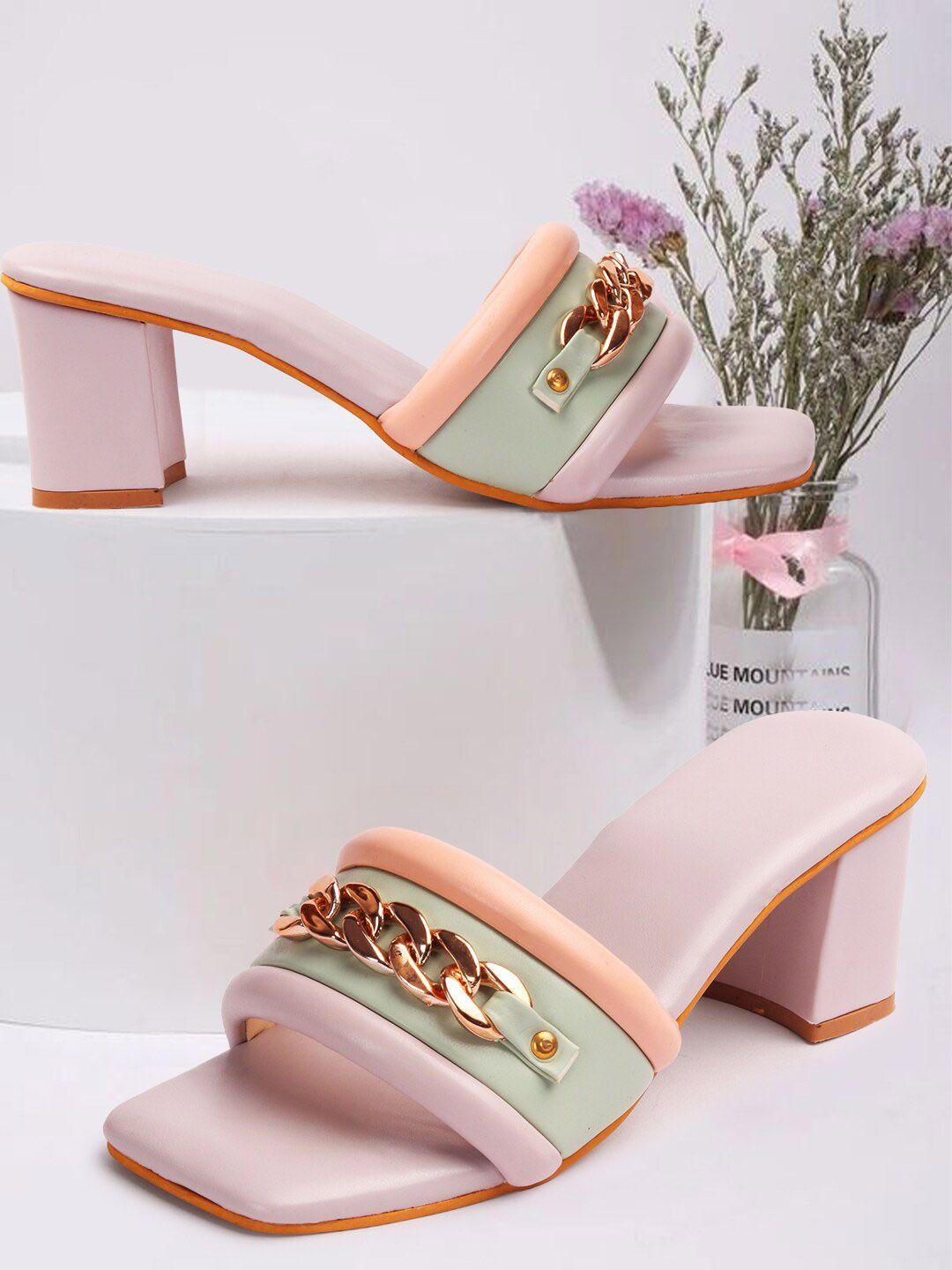 rindas colourblocked block heels