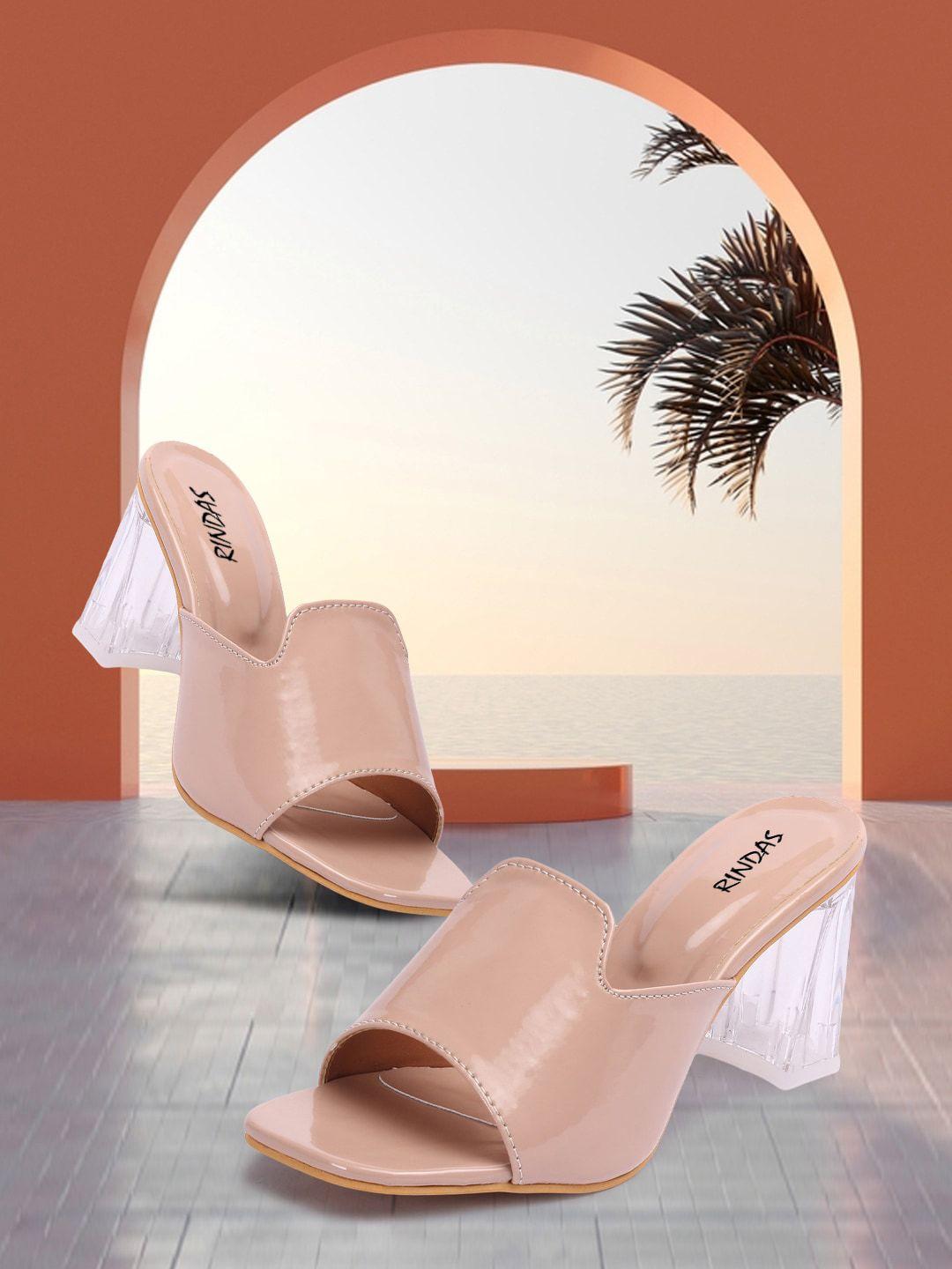 rindas cream-coloured casual block sandals