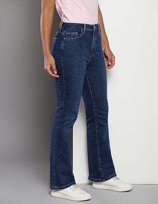 rinsed bootcut jeans